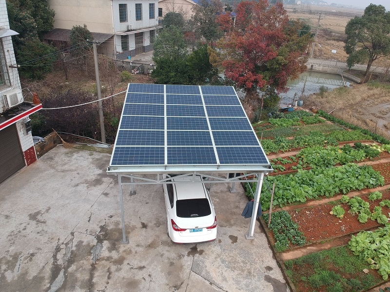 [光伏車棚]望城烏山鎮(zhèn)車棚光伏發(fā)電5KW項目